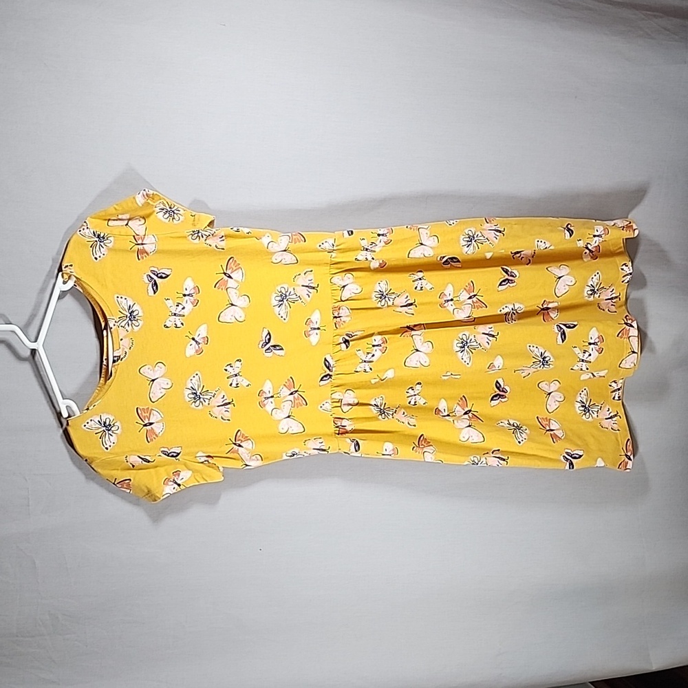 Carter's Girls Yellow Butterfly Dress Size 12/12A